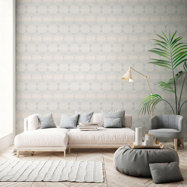 sala with wallpaper